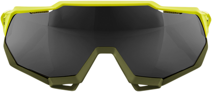 100% Speedtrap Sunglasses - Yellow - Black Mirror Lens 61023-004-61 - Howling Moto