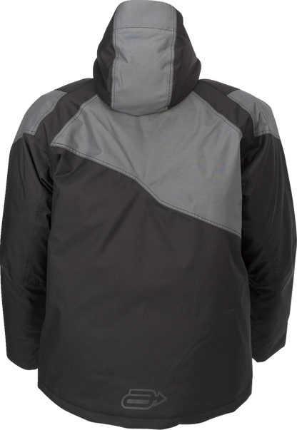 Bill's Exhausts ARCTIVA Pivot 5 Hooded Jacket in black and gray, 5XL, shown with hood and zipper details.