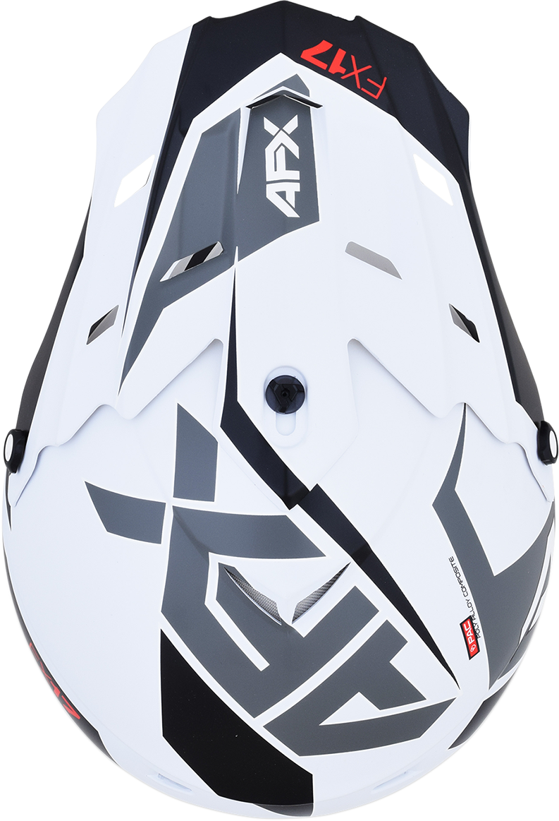 Bill's Exhausts AFX FX-17 helmet in matte white and white, small size, featuring a sleek, aerodynamic design with clear visor.