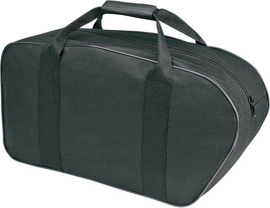 Bill's Exhausts Show Chrome Saddlebag Liner for Honda GL 1800 motorcycle, engine side view with chrome finish and detailed design.