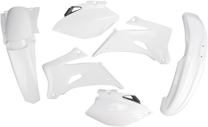A white Acerbis standard replacement body kit for Yamaha YZ250/450F motocross bikes, model years 2006-2009, with front and side panels.