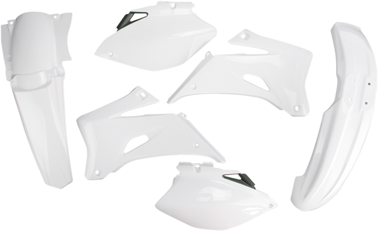 A white Acerbis standard replacement body kit for Yamaha YZ250/450F motocross bikes, model years 2006-2009, with front and side panels.