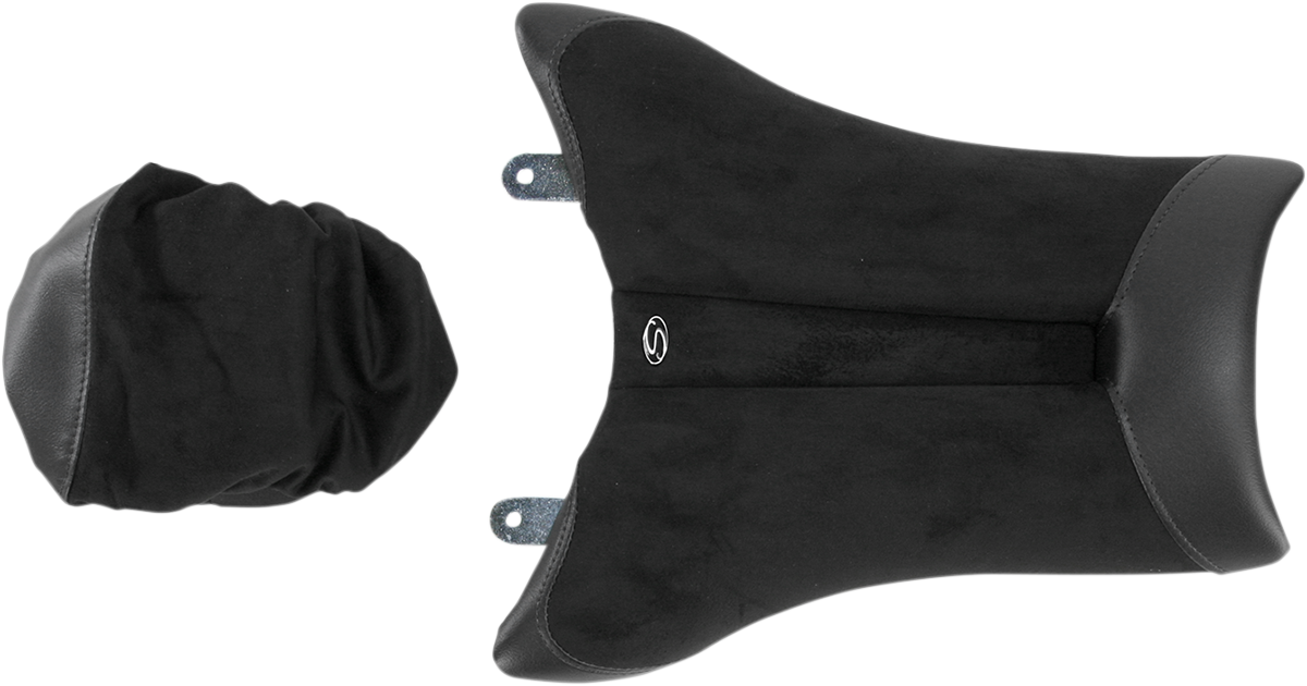 Black SADDLEMEN Gel Channel Sport Seat for Kawasaki ZX10R, featuring a sleek design and comfortable gel padding.