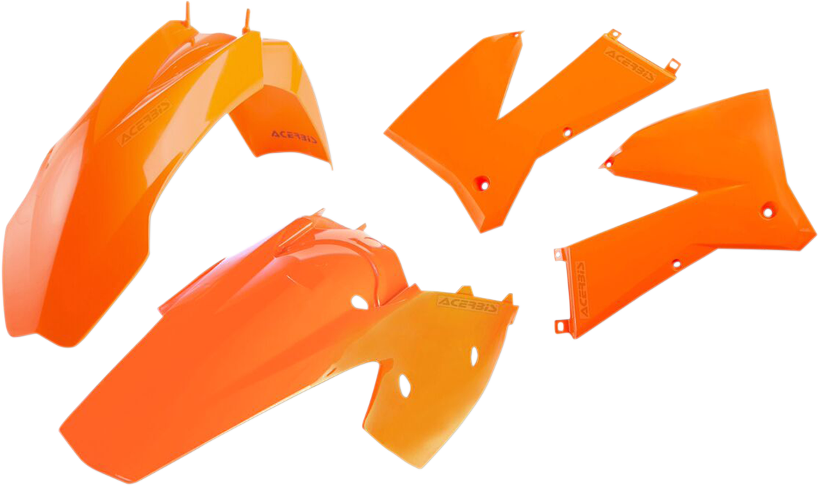 Acerbis standard replacement body kit for motorcycles, OEM 2041030206, with body panels in a natural finish.