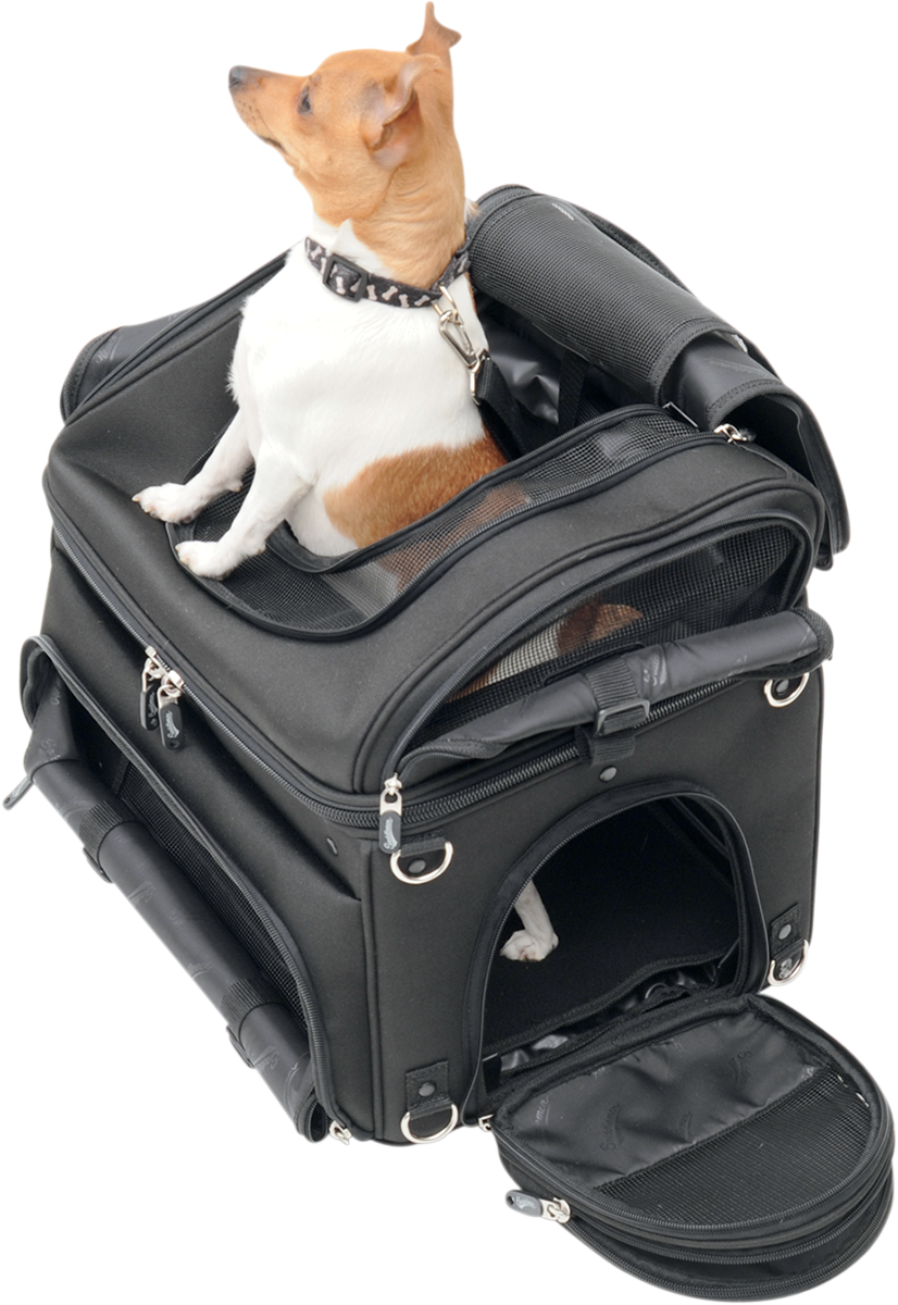 Bill's Exhausts SADDLEMEN Pet Voyager seat for bikes, showing the comfortable, padded motorcycle seat with branding details.
