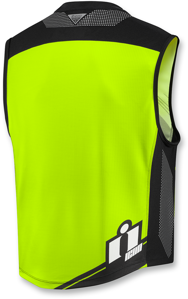 Bill's Exhausts ICON Mil Spec 2™ Hi-Viz vest in 2X/3X size with reflective strips and durable fabric for high visibility and safety.