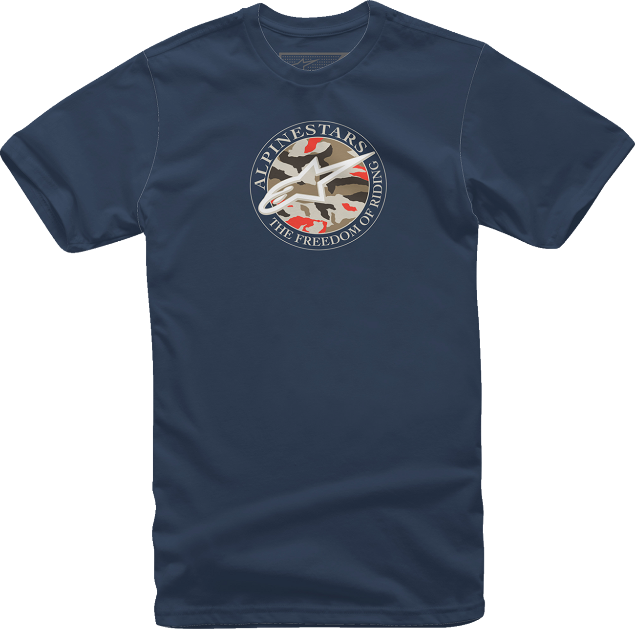 Bill's Exhausts Alpinestars Dot Camo T-Shirt in navy, 2XL, featuring a camouflage pattern and classic T-shirt design.