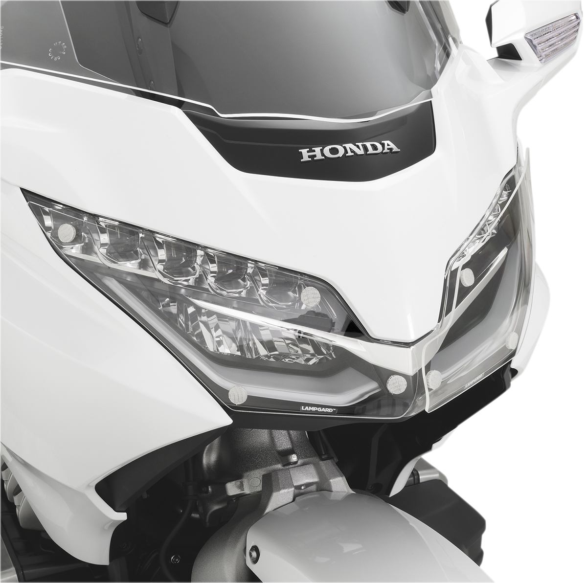 Bill's Exhausts SHOW CHROME headlight protector for engine, featuring durable chrome finish and precise fit for vehicle protection.