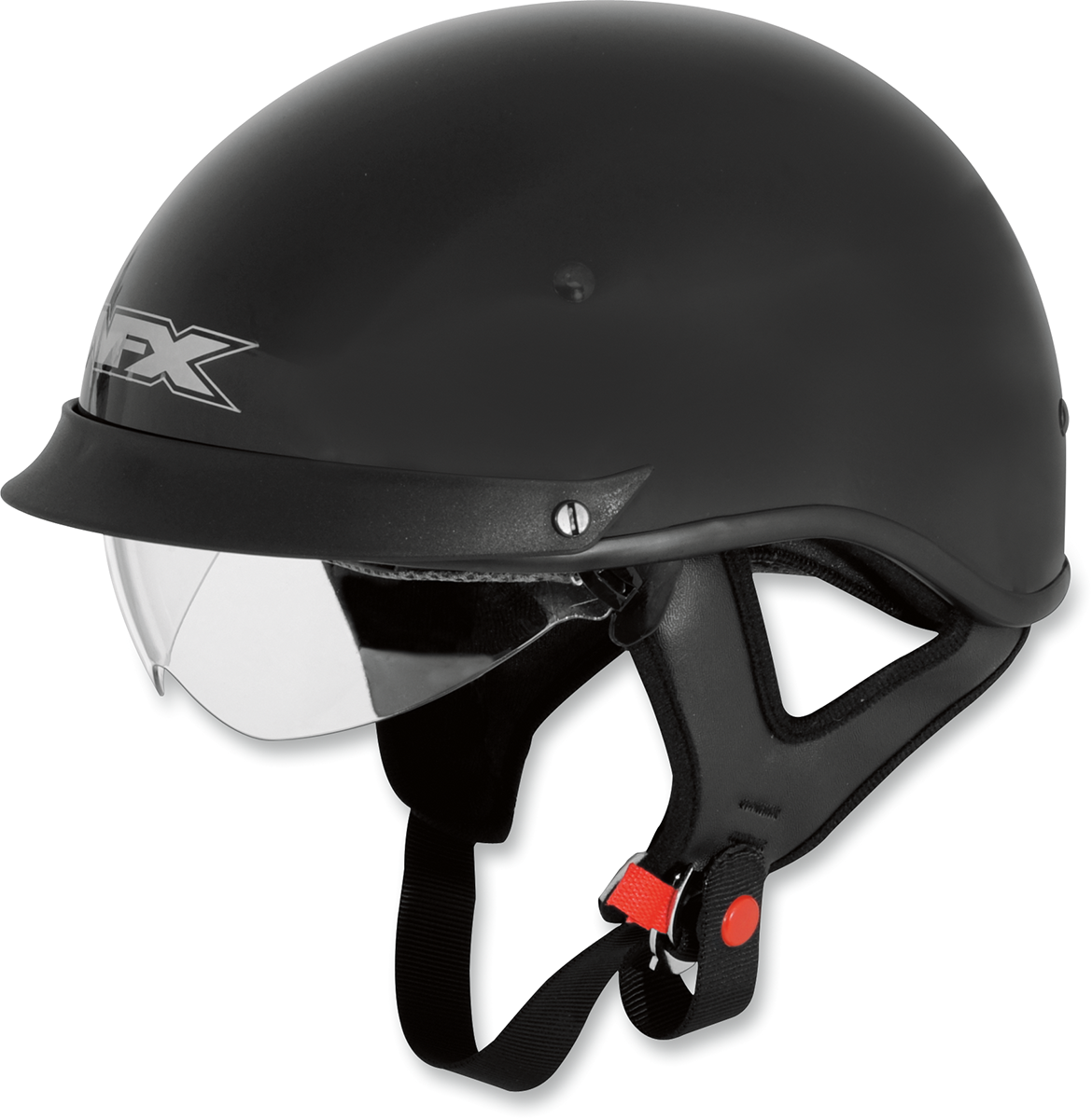 Gloss black AFX FX-72 helmet in 2XL size, featuring a sleek, aerodynamic design and clear visor for motorcycle riding.