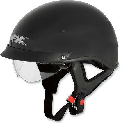 Gloss black AFX FX-72 helmet in 2XL size, featuring a sleek, aerodynamic design and clear visor for motorcycle riding.