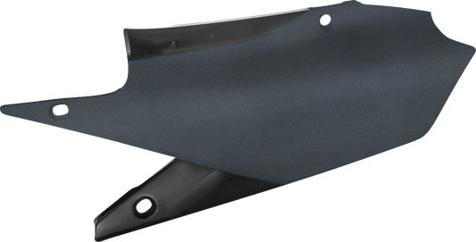 Gray metallic Acerbis side panels for motorcycle body, featuring sleek design and brand-specific styling.