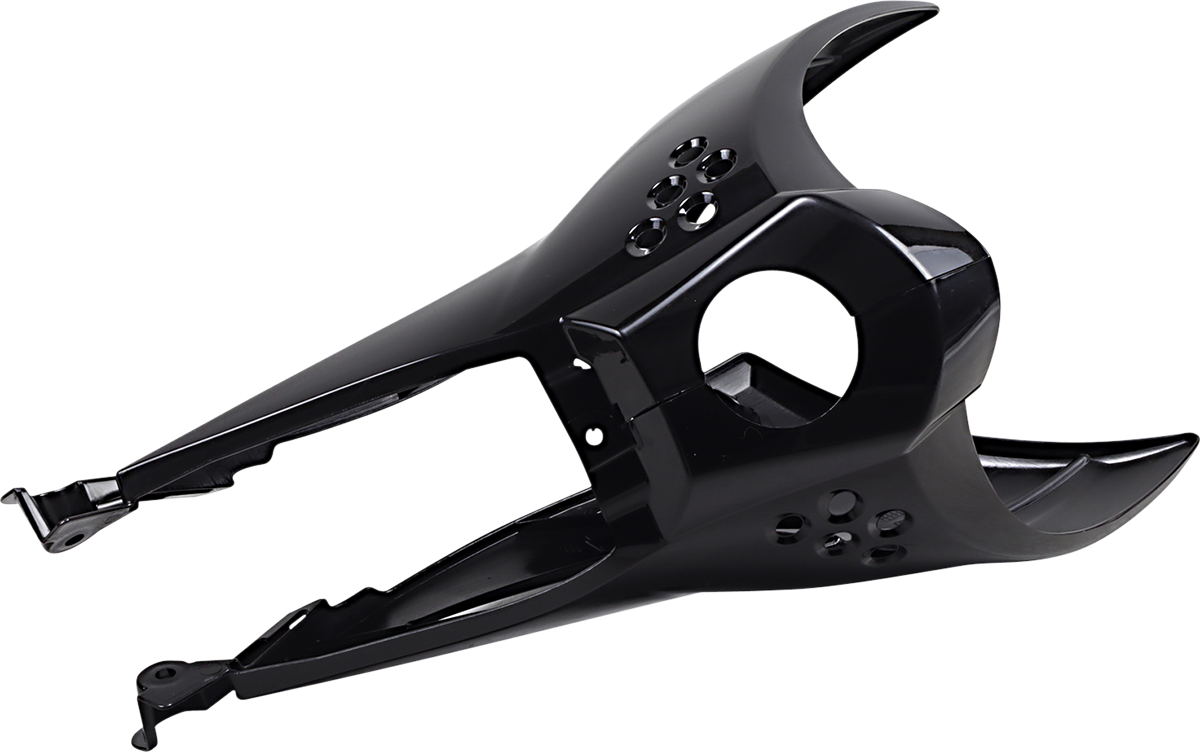 Black ACERBIS radiator shroud for motorcycle body, designed for optimal cooling and protection, with Bill's Exhausts branding.