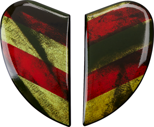 Bill's Exhausts ICON Airform™ Side Plates for helmets, featuring Old Glory design in red, white, and blue.