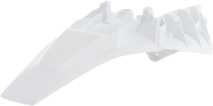 Acerbis white rear fender motorcycle body part with mounting points, designed for off-road or dirt bikes.