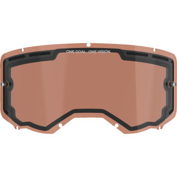 Alpinestars Vision 8/5/3 motorcycle goggle lenses, dual design, for afterburn helmet, shown in a clear, close-up image.