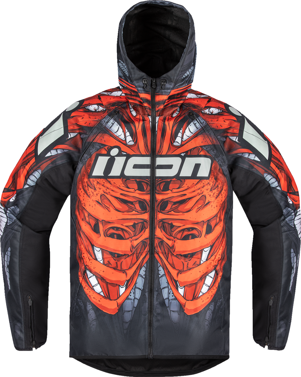Red ICON Airform Manik'r™ jacket in 3XL size, featuring durable motorcycle jacket design by Bill's Exhausts.