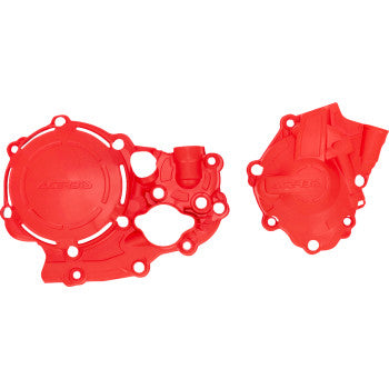 Red ACERBIS X-Power protection kit for Honda CRF250R/X 2022-2024, showing the sturdy protective components.