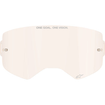 Alpinestars Supertech Lens Light Afterburn for goggles, clear and lightweight motorcycle eyewear accessory, designed for optimal visibility