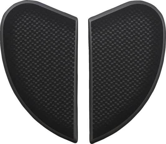 Blue ICON Airform™ side plates for helmets, part of Resurgent series, featuring a sleek design and vibrant blue color.
