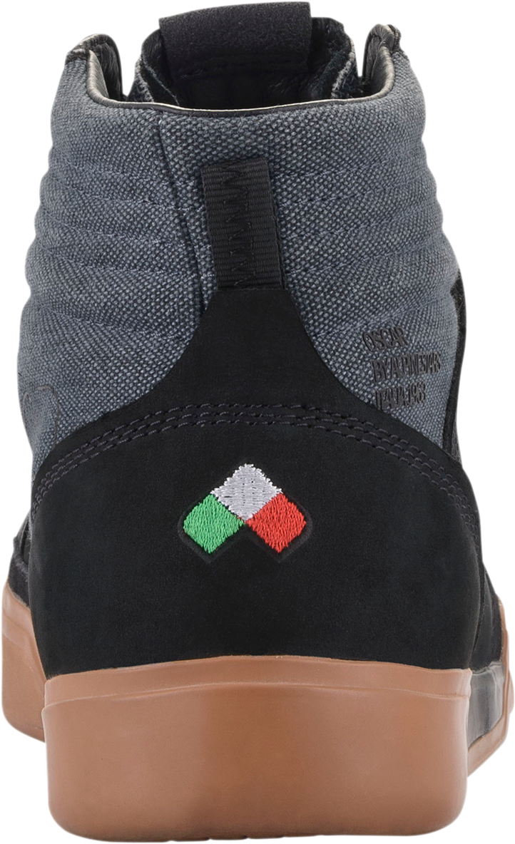 Black Alpinestars Grange Shoes in US 10.5, showing the stylish design and sneaker style with laces and logo details.