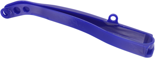 Blue Acerbis Chain Slider for Yamaha motorcycle, designed to protect the chain and swingarm, with visible branding and durable body.