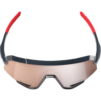100% Slendale Sunglasses - Gloss Carbon Fiber - HiPER Crimson Silver 60057-00001 - Howling Moto