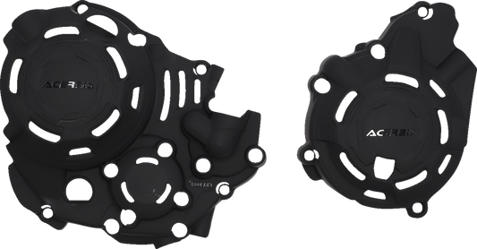 A black ACERBIS X-Power Kit body for Honda CRF300L 2021-2023, displayed on a plain background.