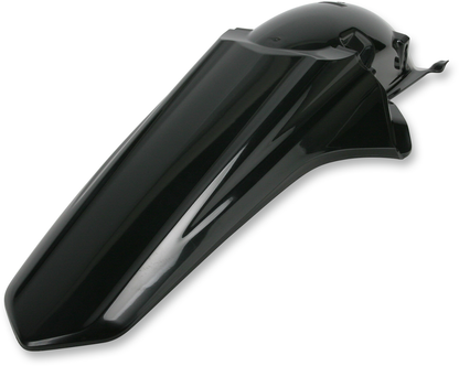 A black Acerbis rear fender for motorcycle, designed for durable body protection, shown on a plain background.