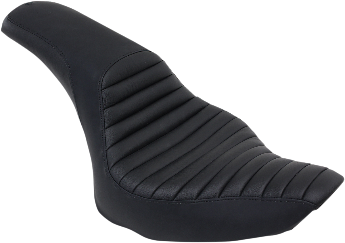 Bill's Exhausts Saddlemens Profiler Seat with tuck and roll design for Harley FX '07-'17 motorcycle, model 806-12-148.