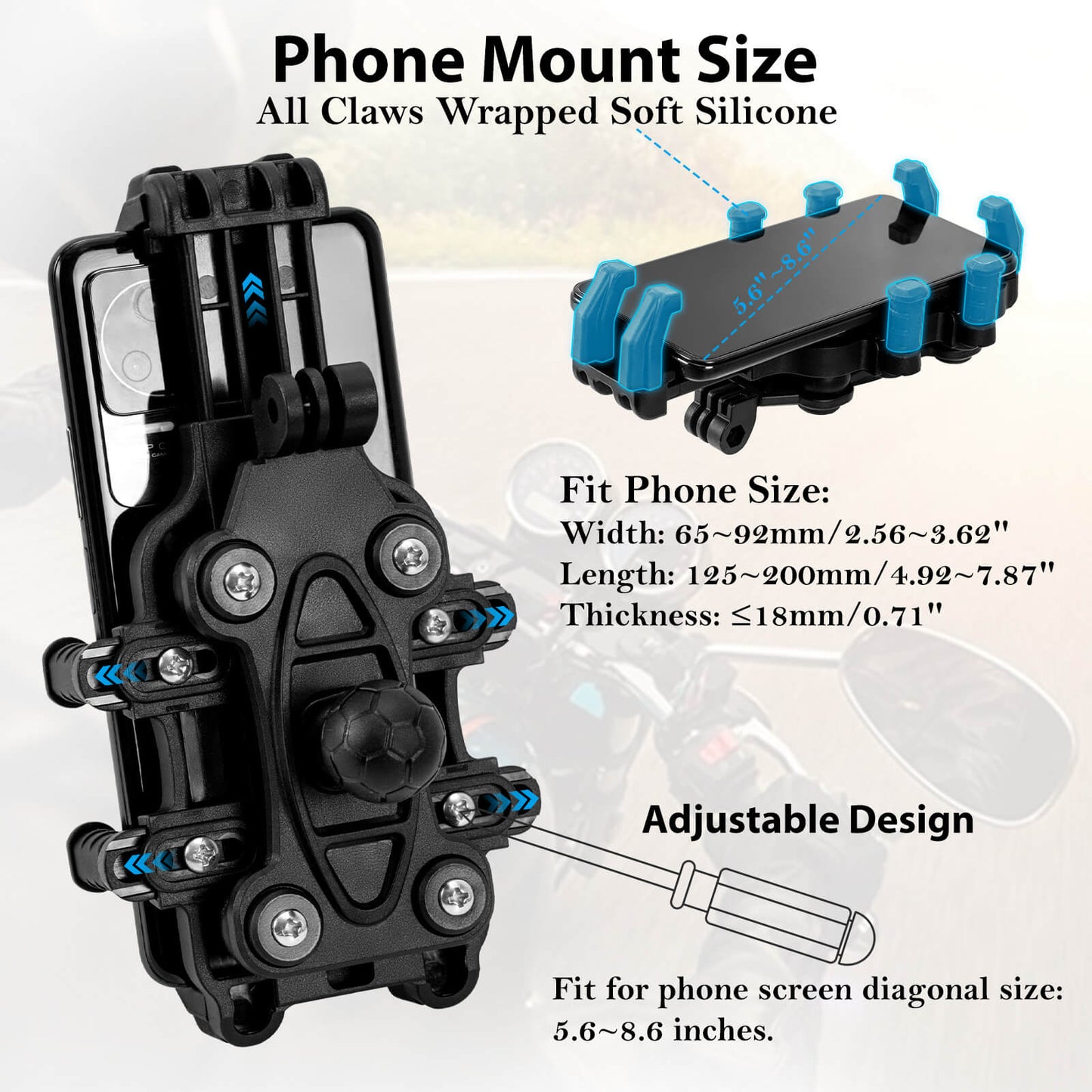 EMERK Phone Mount Holder for Motor and Bike - Howling Moto