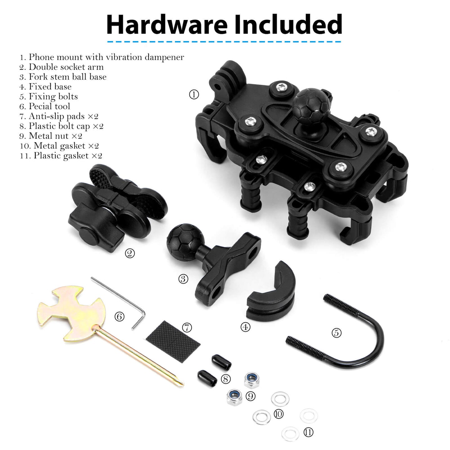 EMERK Phone Mount Holder for Motor and Bike - Howling Moto