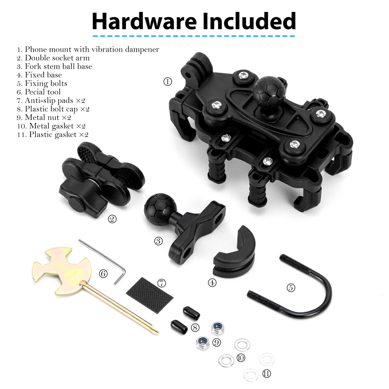 EMERK Phone Mount Holder for Motor and Bike - Howling Moto