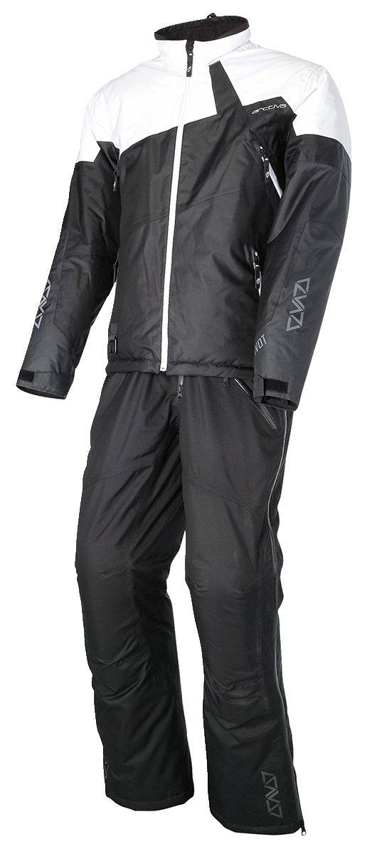 Black and white ARCTIVA Pivot 6 Jacket in XL by Bill's Exhausts, featuring a sleek design and lightweight fabric.