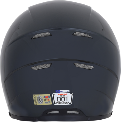 Bill's Exhausts AFX FX-99 magnetic helmet in XS size, black with ventilation vents and adjustable strap for motorcycle riding.