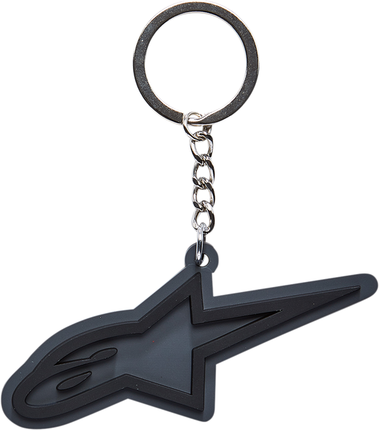 Alpinestars Ageless Key Fob with protective gear branding, featuring a sleek design and key ring for motorcycle or gear enthusiasts.