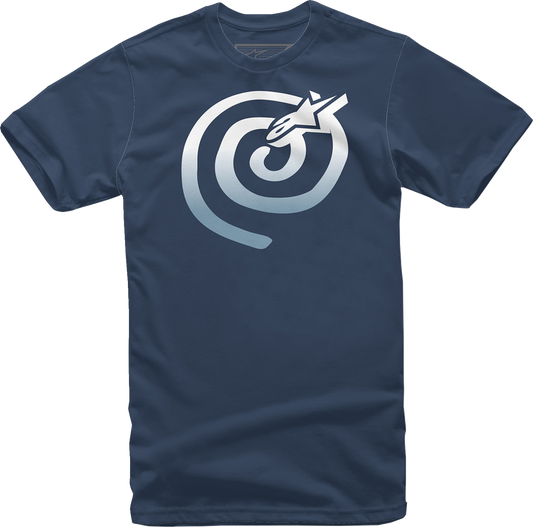 Navy Bill's Exhausts Mantra Faded T-Shirt for men, XL size, featuring a relaxed fit and graphic design on the front.