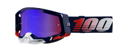 100% Racecraft 2 Goggles - Republic - Red/Blue Mirror 50010-00022 - Howling Moto