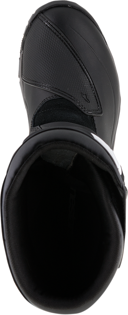 ALPINESTARS Corozal Adventure Boots in black, US size 10, featuring rugged design and durable construction for motorcycle riding.