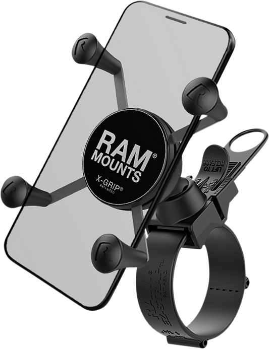 RAM MOUNTS X-Grip Phone Mount with Rail Mount RAP-SB-187-UN7 - Howling Moto