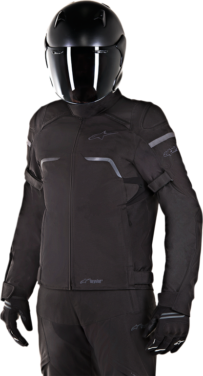 Black Alpinestars Hyper Drystar® motorcycle jacket in small size, featuring protective design and durable fabric.
