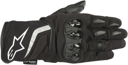 Alpinestars T-SP W Drystar® motorcycle gloves in black, size 3XL, with reinforced knuckles and adjustable wrist straps.