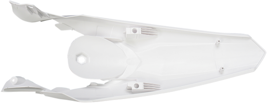 Acerbis white rear fender for motorcycle, body part from Bill's Exhausts, showing the sleek, durable plastic design.