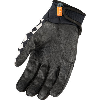 Bill's Exhausts ICON Anthem3™ CX Gloves in checker pattern, 3XL size, featuring durable fabric and detailed stitching.