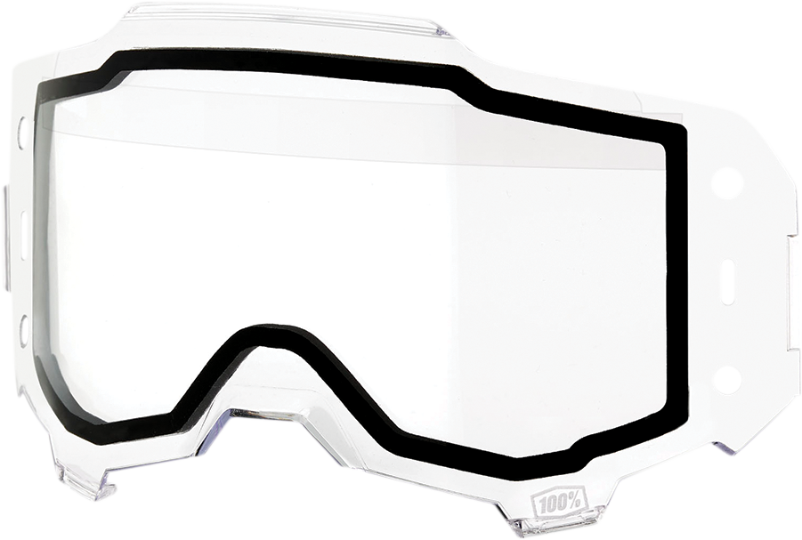 100% Armega Forecast Dual Lens - Clear 59064-00001 - Howling Moto