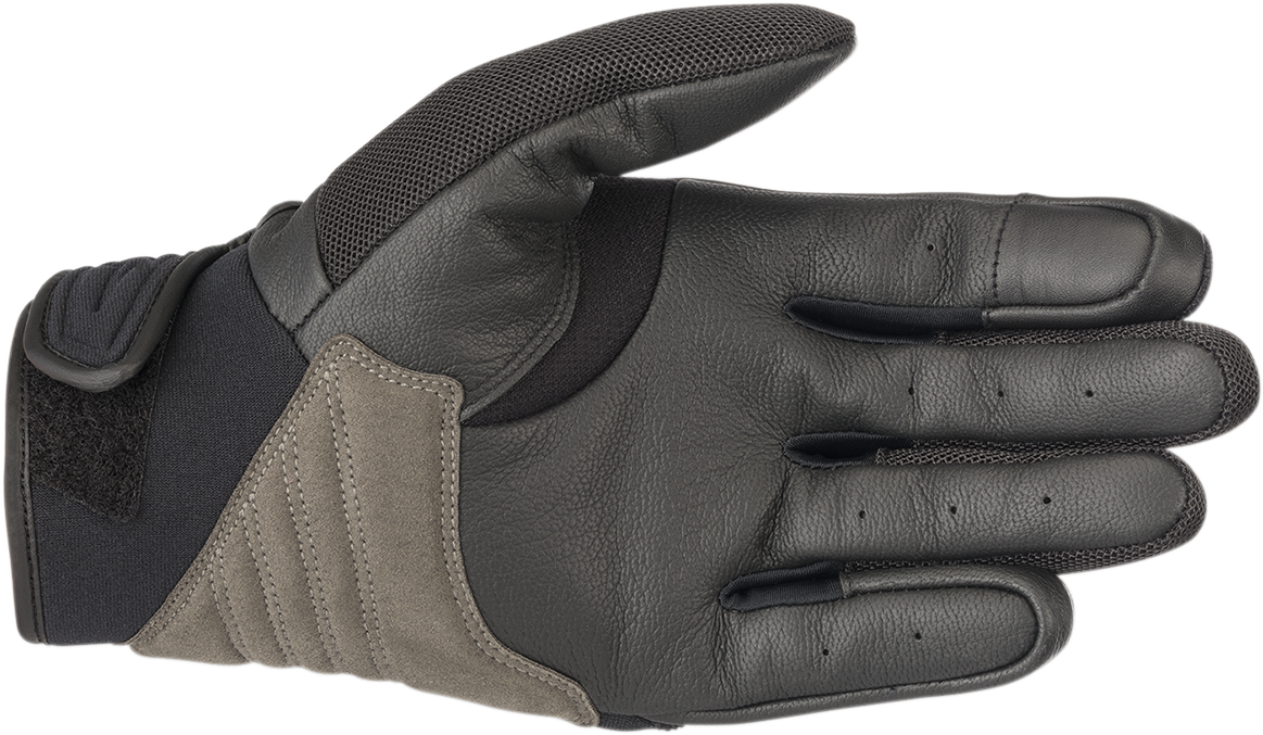 Alpinestars Shore gloves in black, size 2XL, showing the protective motorcycle gloves with reinforced palms and knuckles.