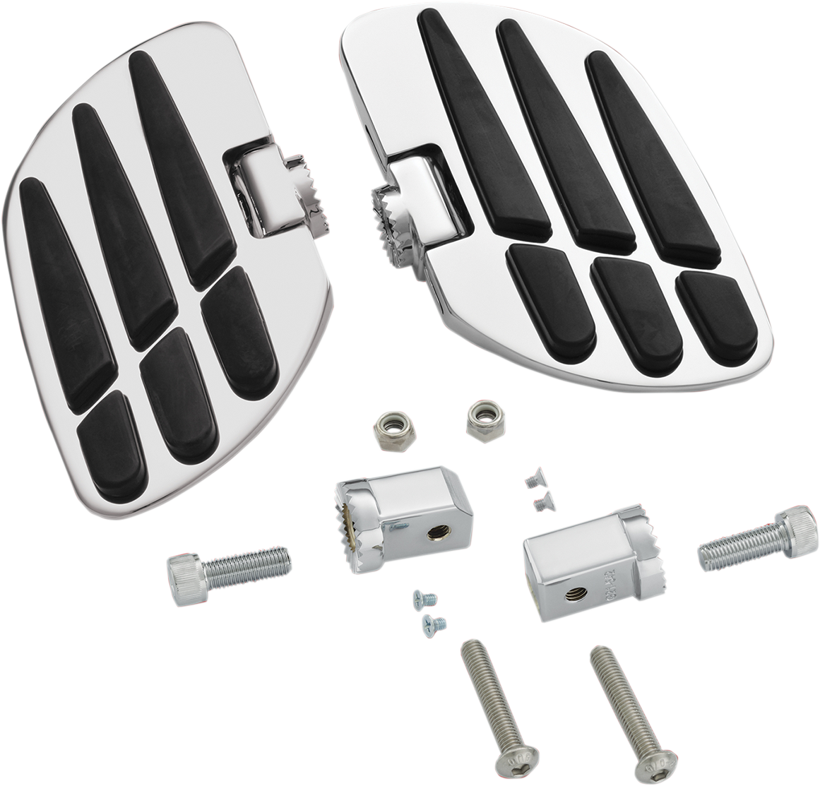 Bill's Exhausts SHOW CHROME Driver Board GL18 21-356 engine component with chrome finish, mounted on engine hardware.