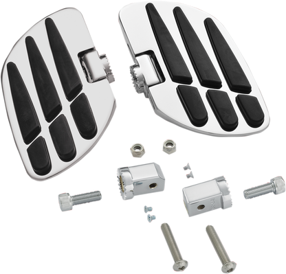 Bill's Exhausts SHOW CHROME Driver Board GL18 21-356 engine component with chrome finish, mounted on engine hardware.