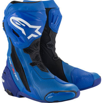 ALPINESTARS Supertech R Vented Boots - Blue/Black - US 8 / EU 42 2220121-713-42 - Howling Moto