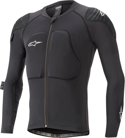 Alpinestars Paragon Lite Protection Long-Sleeve Motorcycle Jacket in black, small size, with protective padding visible.