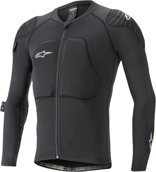 Alpinestars Paragon Lite Protection Long-Sleeve Motorcycle Jacket in black, small size, with protective padding visible.